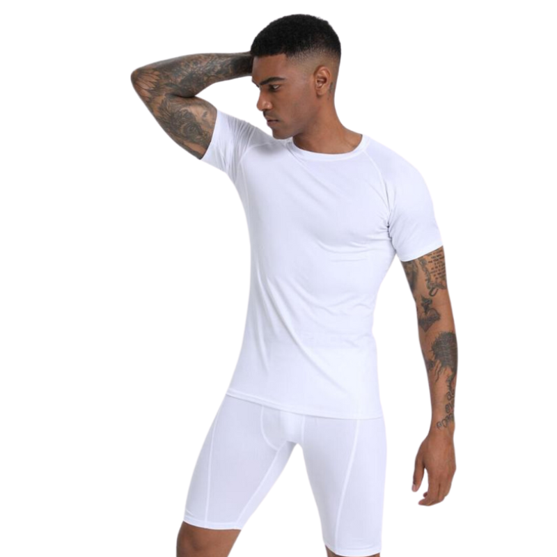 Compression Contrast Binding T-shirt