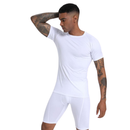 Compression Contrast Binding T-shirt