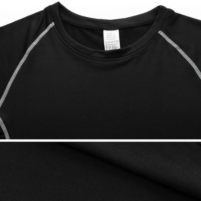 Compression Contrast Binding T-shirt
