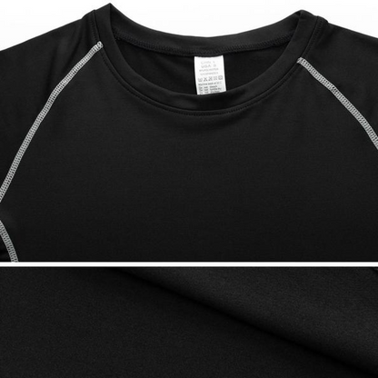 Compression Contrast Binding T-shirt