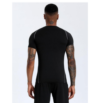 Compression Contrast Binding T-shirt